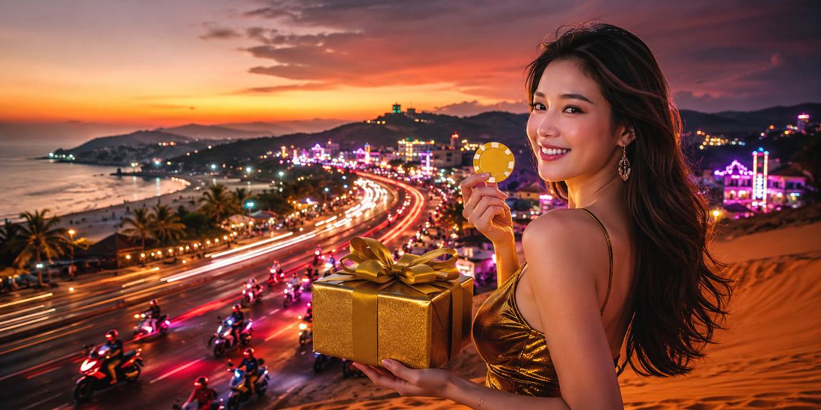Giao diện Casino Live au2 hiển thị ánh đèn neon sòng bài đặc trưng